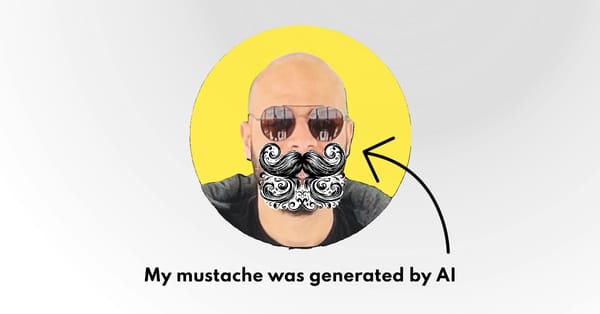 My mustache was generated by AI using Microsoft Designer